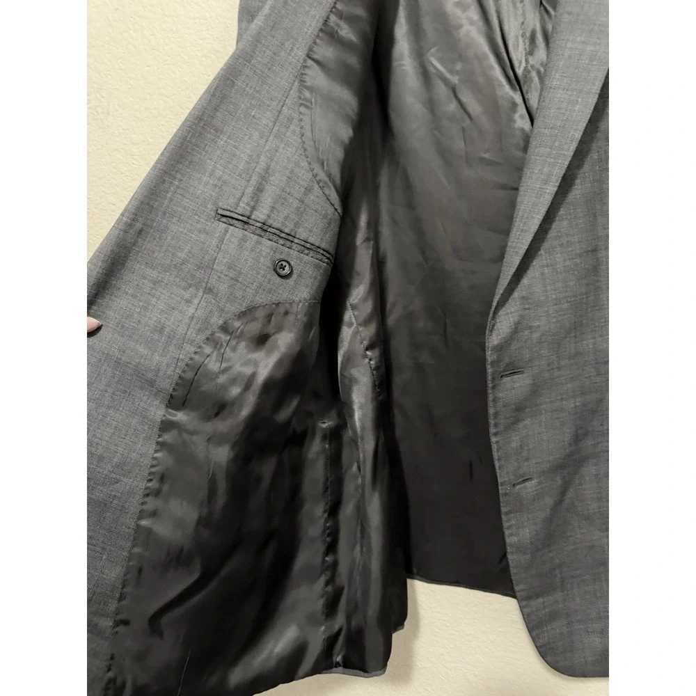Lauren‎ Ralph Lauren Blazer Men's 50R Gray 2 Button Suit Jacket Wool